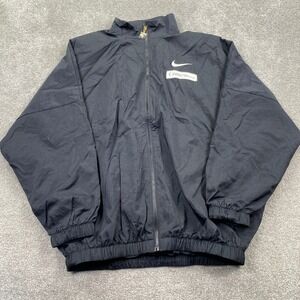 Nike WNBA Windbreaker Jacket Womens Small Black Oversized Full Zip HF6484-010